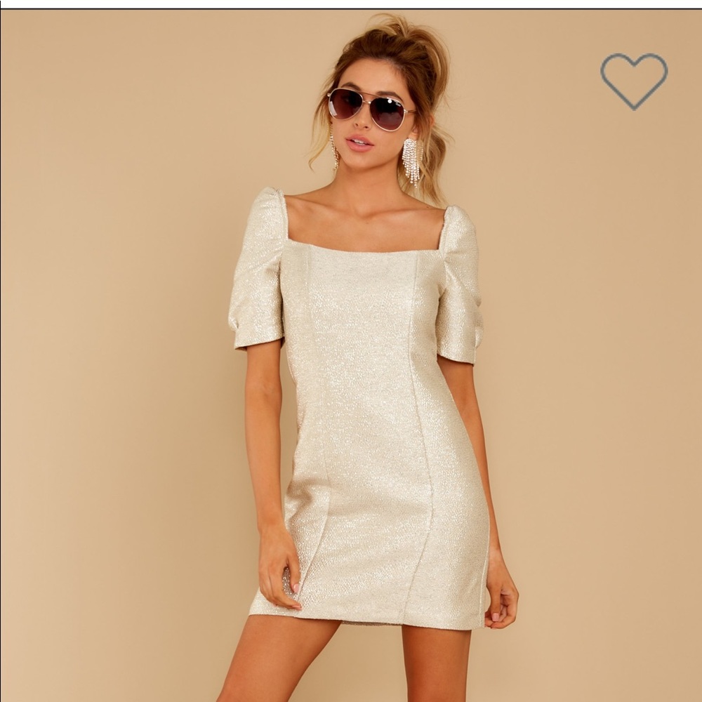 Gold metallic dress